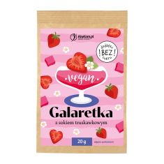Krukam galaretka wegańska truskawkowa 20g bez dodatku cukru
