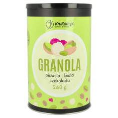 KruKam granola pistacja z białą czekoladą 260g