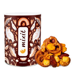 Mixit crunchy mix - ser orzeszki i precelki z miodem i chilli 230g