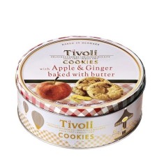 Tivoli duńskie ciasteczka maślane z jabłkiem i imbirem puszka 150g