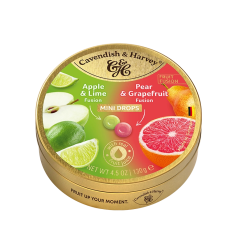 C&H landrynki jabłko limonka & gruszka grejfrut mini 130g