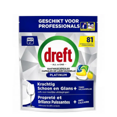 Dreft Platinum tabletki do zmywarki lemon 81 szt
