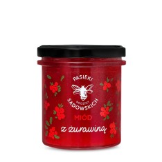 Pasieki Sadowskich miód z żurawiną 430g